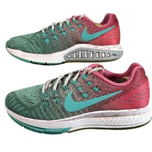 Nike Air Zoom Structure 19 iD By You Xeni Running Shoe Women 5.5 Mint Green Pink
